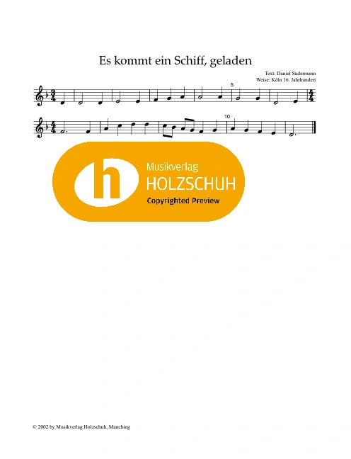 Es kommt ein Schiff, geladen